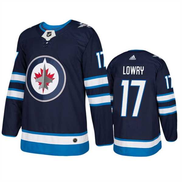 Men%27s Winnipeg Jets #17 Adam Lowry Navy Stitched Jersey Dzhi->washington capitals->NHL Jersey